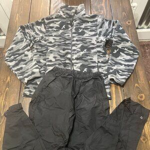 Youth - Columbia Camouflage Fleece Zip Jacket (14/16) and Hiking Pants (Y - L)